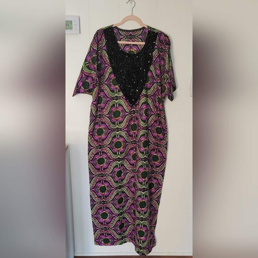 African Print Ankara Maxi Long Kaftan Dress